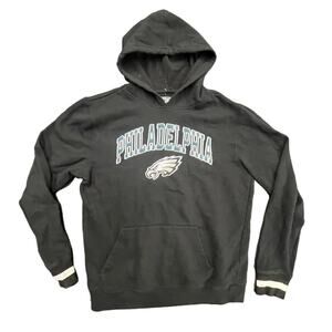 Lady's Y2K Philadelphia Eagles Black Pullover Sweatshirt Hoodie Small
